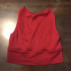 Red crop top